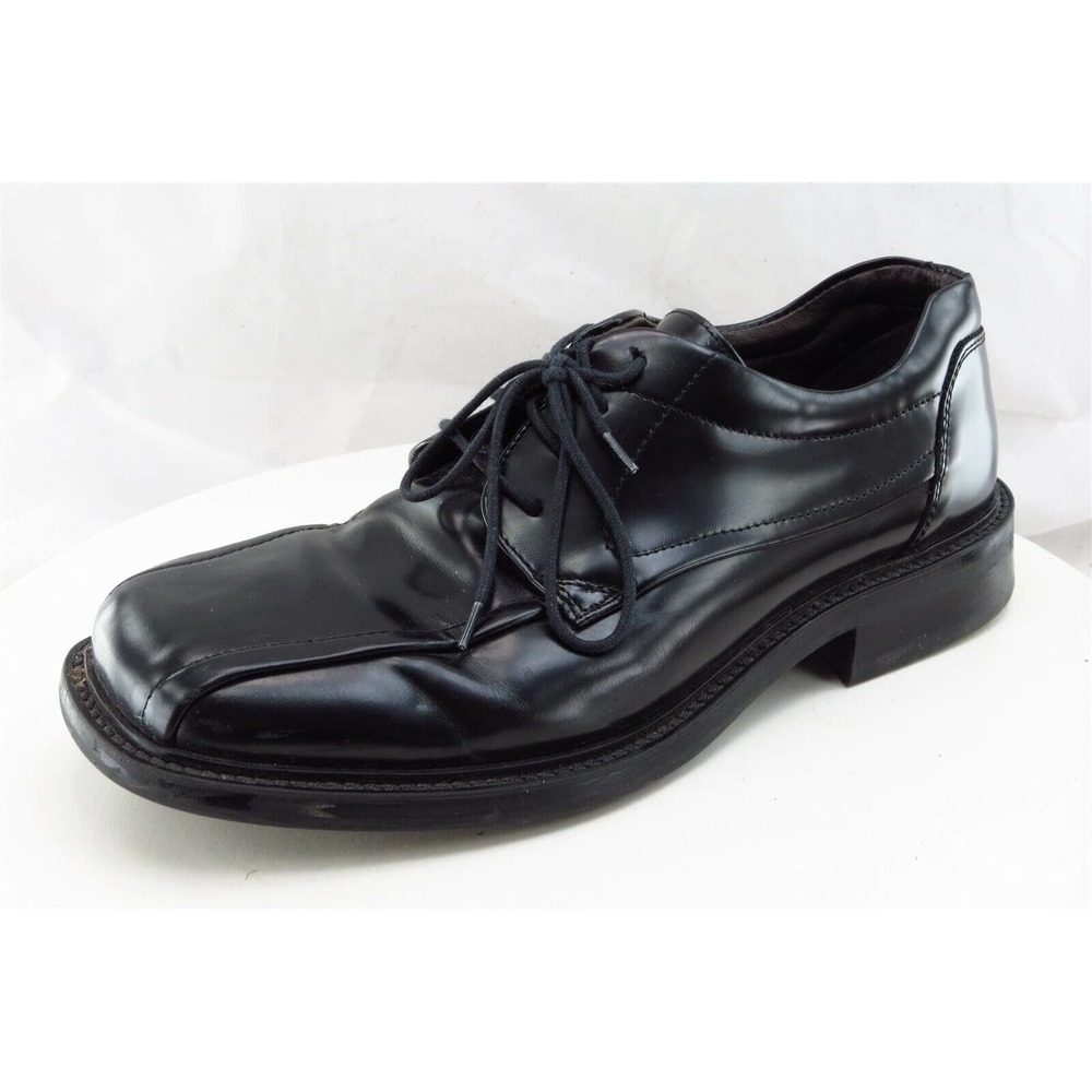 Alfani Shoes Sz 8 M Black Derby Oxfords Patent Leather Men Domino